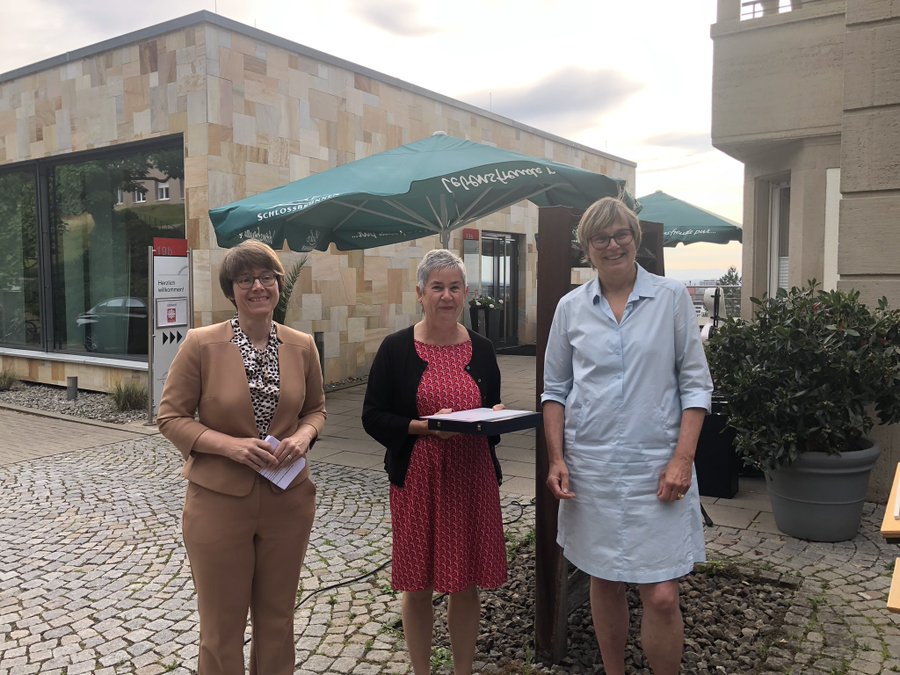 Foto: v.l.n.r.: Beate Gilles, Dr. Irme Stetter-Karp und Eva Maria Welskop-Deffaa, Deutscher Caritasverband e. V./Christiane Stieff