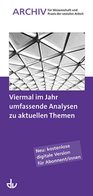 Foto: Cover des Archiv für Wissenschaft und Praxis der sozialen Arbeit 2/2017