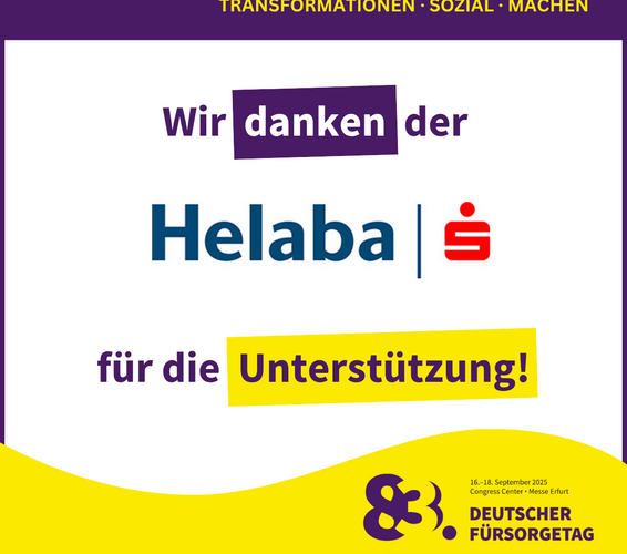 Grafik mit Danksagung an unseren Unterstützer beim DFT, die Helaba. – 