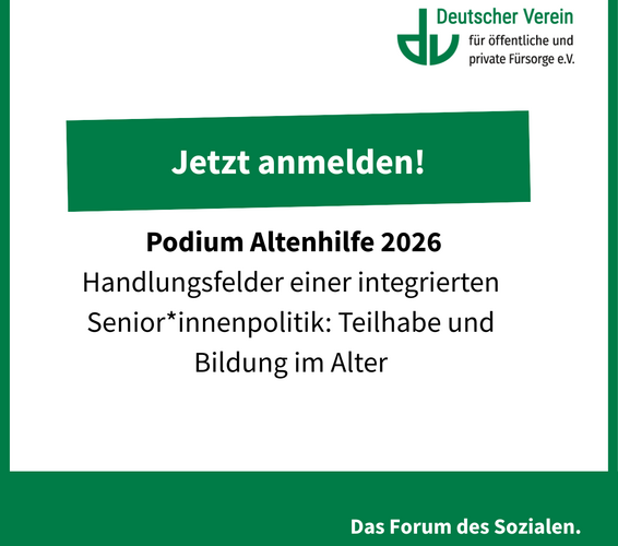 Grafik im DV-Look mit Hinweis zum Podium – 