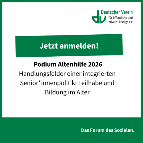 Grafik im DV-Look mit Hinweis zum Podium – 