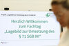 Foto der Leinwand bei der Fachtagung "Lagebild zur Umsetzung des 3 71 SGB XII"