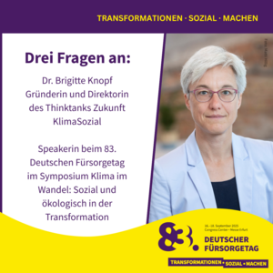 Wir stellen vor: Die Speaker*innen des 83. Deutschen Fürsorgetags – Dr. Brigitte Knopf