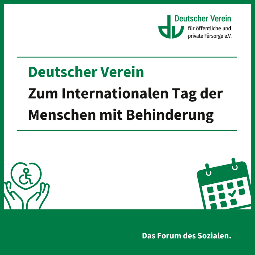 Grafik zum Internationalen Tag der Menschen mit Behinderung. Farbliche Gestaltung: grün & weiß – 