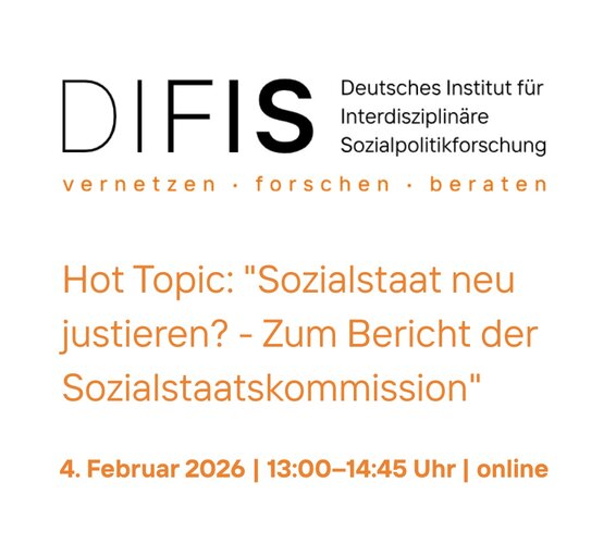 Veranstaltungsaufruf zum Bericht der Sozialstaatsreform des DIFIS – 