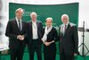 16.06.2015: DV-Stand: v.l.n.r.: B. Jung, Oberbürgermeister der Stadt Leipzig, M. Löher, Vorstand des DV, B. Klepsch, Sächsische Staatsministerin für Soziales und Verbraucherschutz und J. Fuchs, Präsident des DV