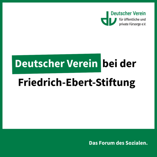 Grafik mit der Aufschrift "Deutscher Verein bei der Friedrich-Ebert-Stiftung" – 