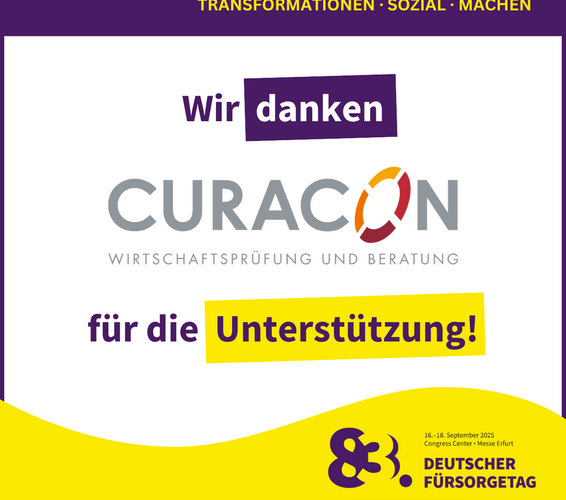 Grafik mit der Aufschrift "Wir danken Curacon für die Unterstützung!" – 