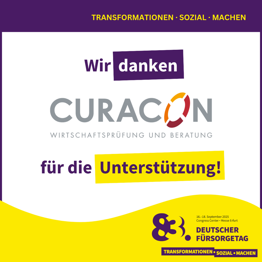 Grafik mit der Aufschrift "Wir danken Curacon für die Unterstützung!" – 