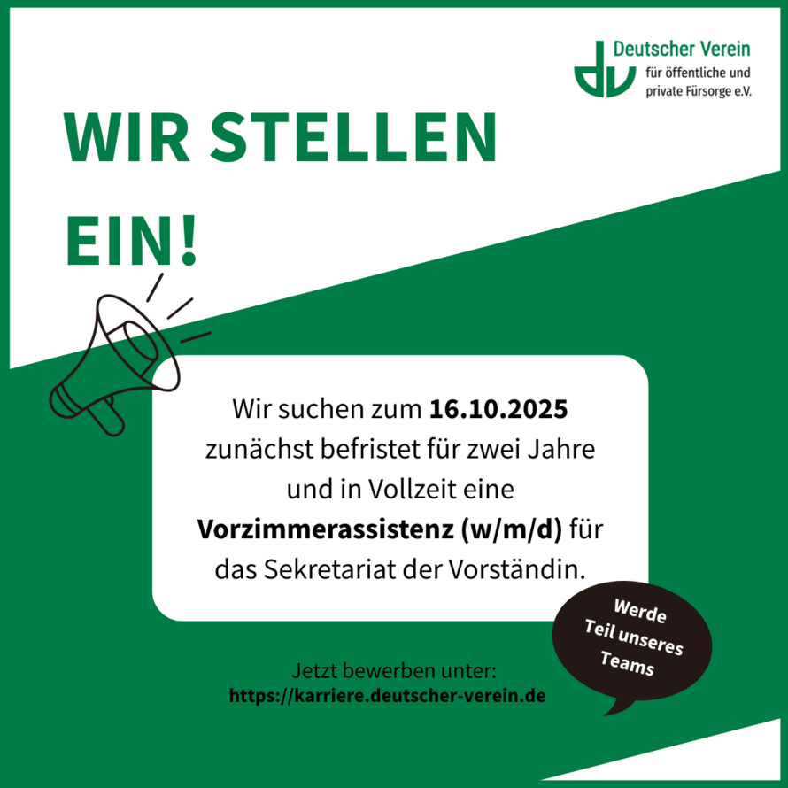 Grafik mit Stellenanzeige und kurzer Beschreibung der wichtigsten Details. –