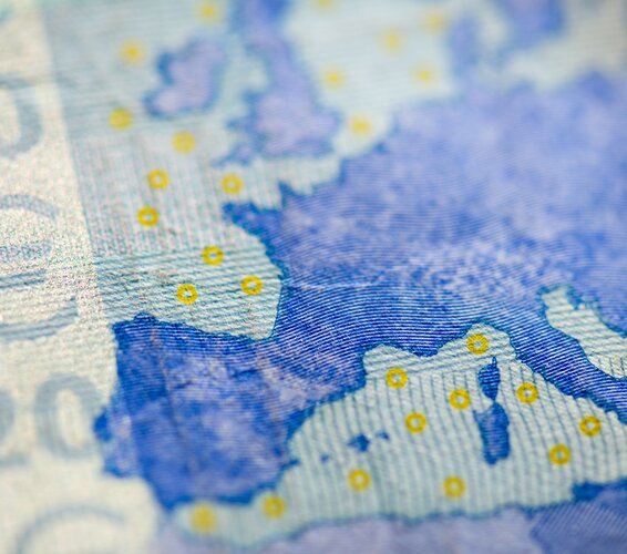 Nahaufnahme eines 20-Euro-Scheins – 