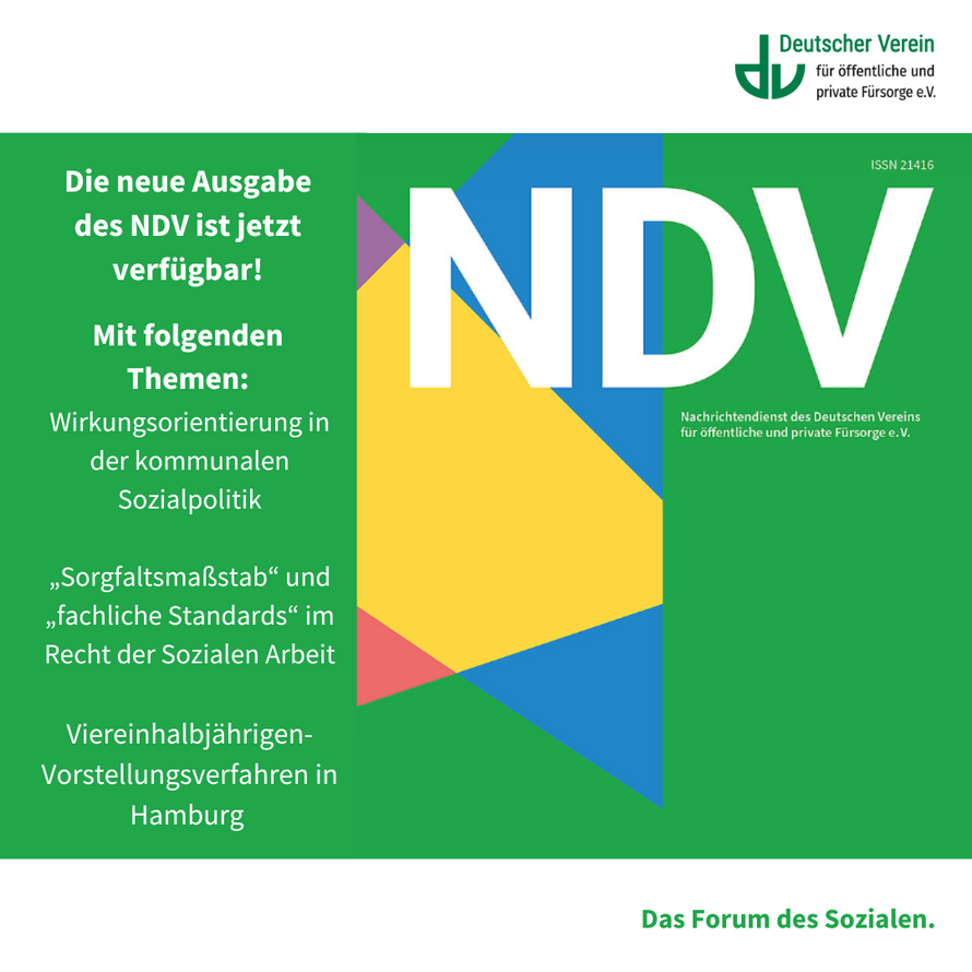 Grafik mit Titelseite des NDV und den aktuellen Themen der Ausgabe. – 
