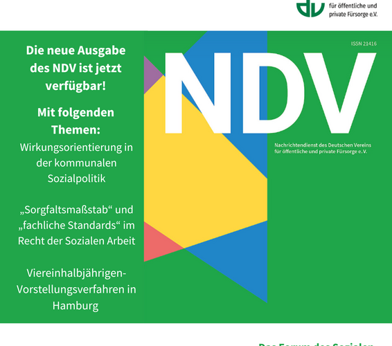 Grafik mit Titelseite des NDV und den aktuellen Themen der Ausgabe. – 