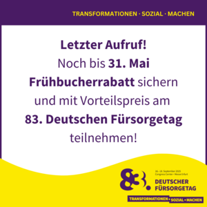 Letzte Chance für den Frühbucherrabatt beim Leitkongress des Sozialen