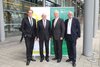 16.06.2015: v.l.n.r.: Burkhard Jung, Oberbürgermeister der Stadt Leipzig, Johannes Fuchs, Präsident des DV, Stanislaw Tillich, Ministerpräsident des Landes Sachsen und Michael Löher, Vorstand des DV