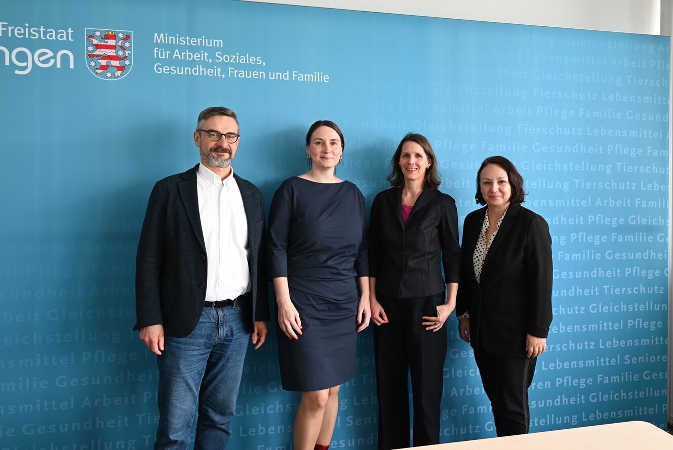 Foto vom Vorbereitungstreffen zwischen dem Thüringer Sozialministerium und dem Deutschen Verein –