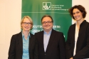 Foto: Cornelia Markowski, Michael Chalupka, Präsident des ÖKSA und Präsident der Diakonie Osterreich und Bettina Seebeck in Vertretung des Geschäftsführers der SKO